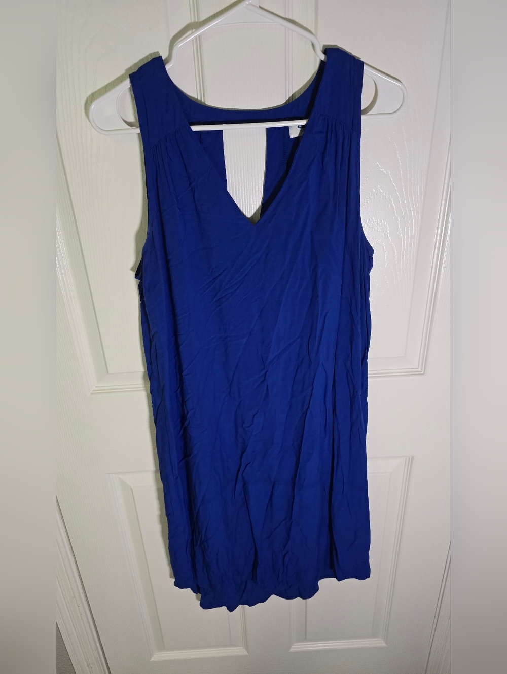 Old Navy Womens Navy Blue V Neck Shift Dress Large Tall